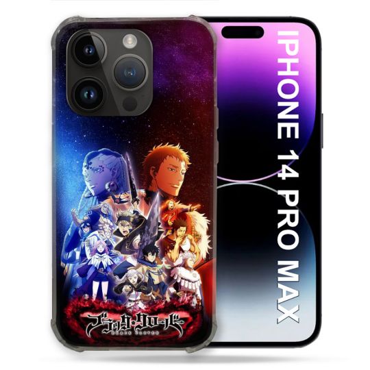 Coque Renforcée Pour Iphone 14 Pro Plus Manga Black Clover Affiche