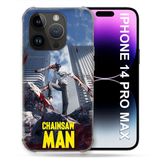 Coque Renforcée Pour Iphone 14 Pro Plus Manga Chainsaw Man Denji