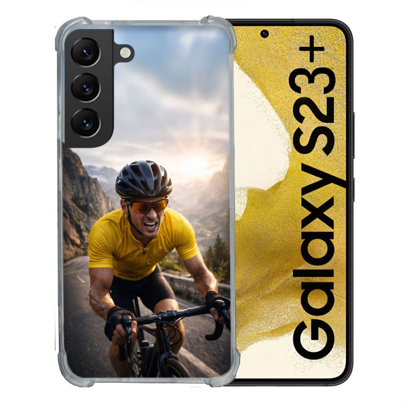 Coque Renforcée Pour Samsung Galaxy S23 Plus Sport Cyclisme Maillot Jaune