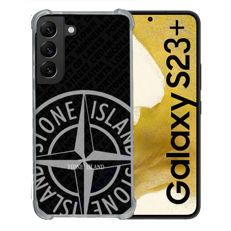 Coque Renforcée Pour Samsung Galaxy S23 Plus Stone Island Gris