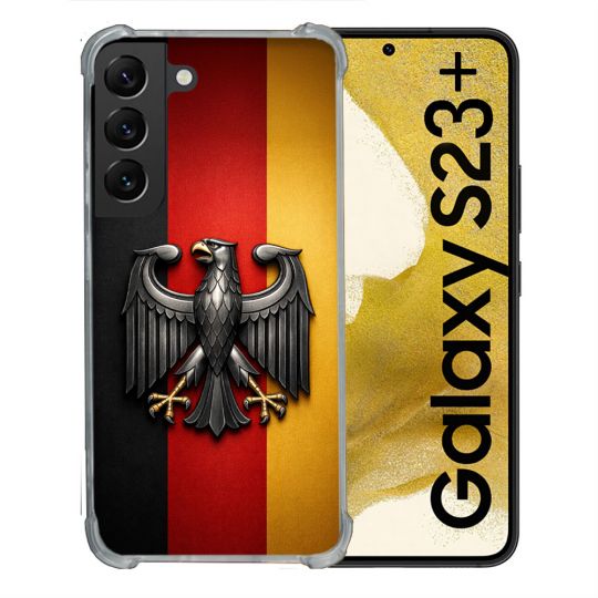 Coque Renforcée Pour Samsung Galaxy S23 Plus Voyage Drapeau Allemagne