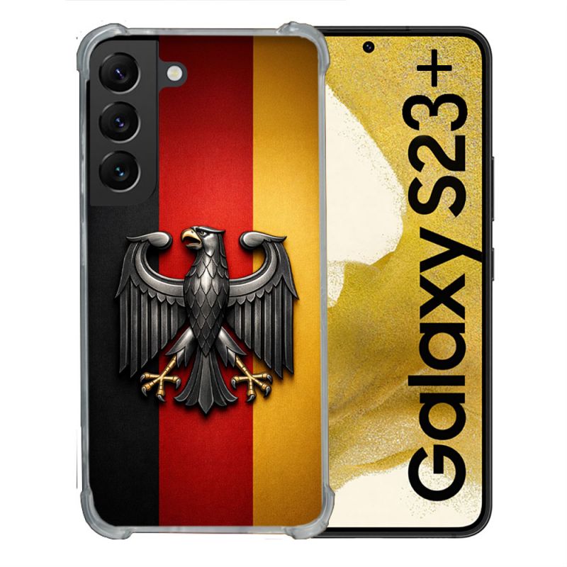 Coque Renforcée Pour Samsung Galaxy S23 Plus Voyage Drapeau Allemagne