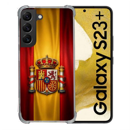 Coque Renforcée Pour Samsung Galaxy S23 Plus Voyage Drapeau Espagne