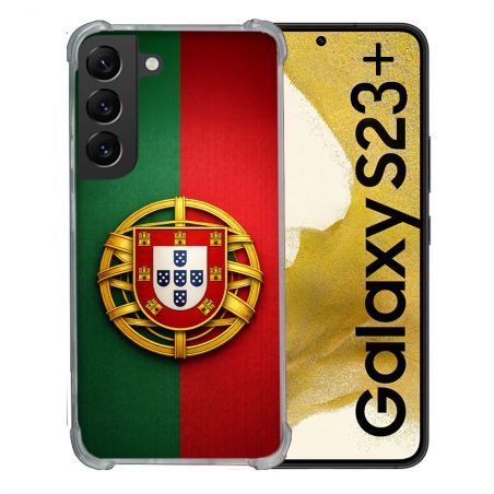 Coque Renforcée Pour Samsung Galaxy S23 Plus Voyage Drapeau Portugal