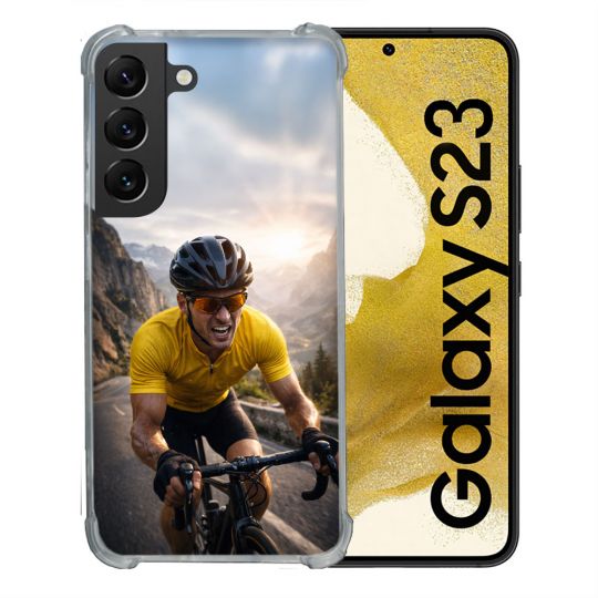Coque Renforcée Pour Samsung Galaxy S23 Sport Cyclisme Maillot Jaune