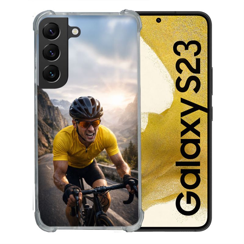 Coque Renforcée Pour Samsung Galaxy S23 Sport Cyclisme Maillot Jaune