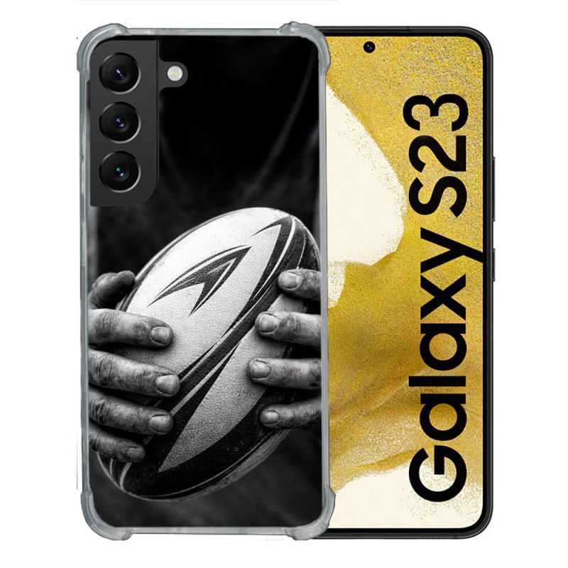 Coque Renforcée Pour Samsung Galaxy S23 Sport Rugby Ballon Moderne