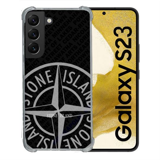 Coque Renforcée Pour Samsung Galaxy S23 Stone Island Gris