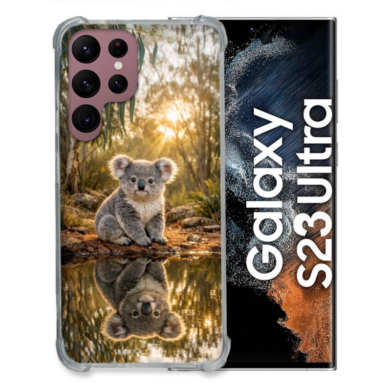 Coque Renforcée Pour Samsung Galaxy S23 Ultra Animal Koala Reflet