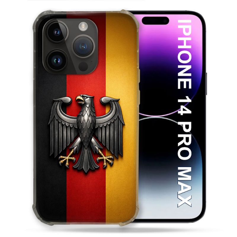 Coque Renforcée Pour Iphone 14 Pro Plus Voyage Drapeau Allemagne