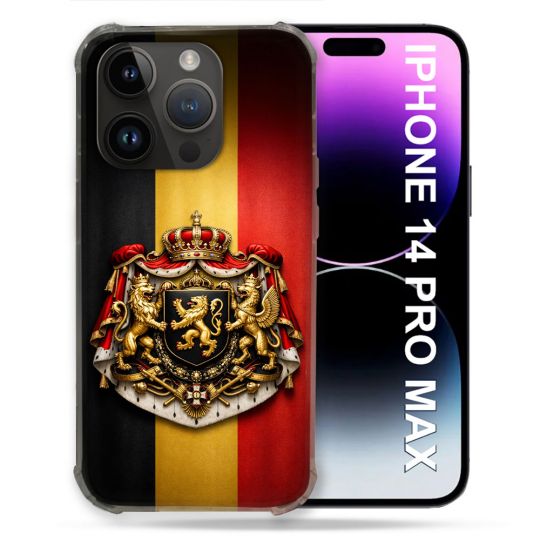 Coque Renforcée Pour Iphone 14 Pro Plus Voyage Drapeau Belgique