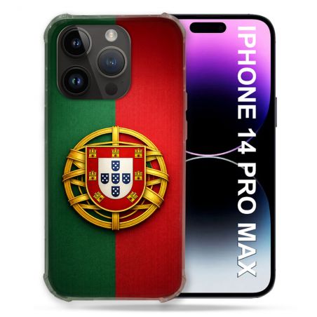 Coque Renforcée Pour Iphone 14 Pro Plus Voyage Drapeau Portugal