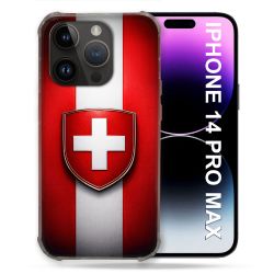 Coque Renforcée Pour Iphone 14 Pro Plus Voyage Drapeau Suisse