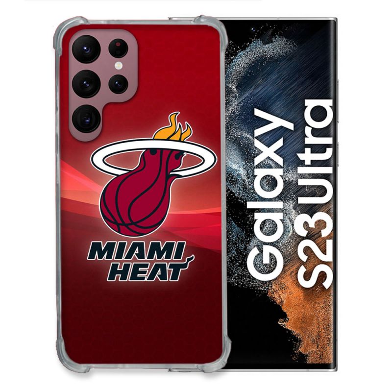 Coque Renforcée Pour Samsung Galaxy S23 Ultra Basket Miami Heat