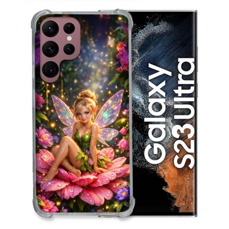 Coque Renforcée Pour Samsung Galaxy S23 Ultra Fantastique Fee Fleur