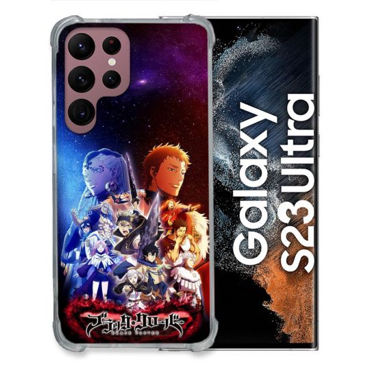 Coque Renforcée Pour Samsung Galaxy S23 Ultra Manga Black Clover Affiche