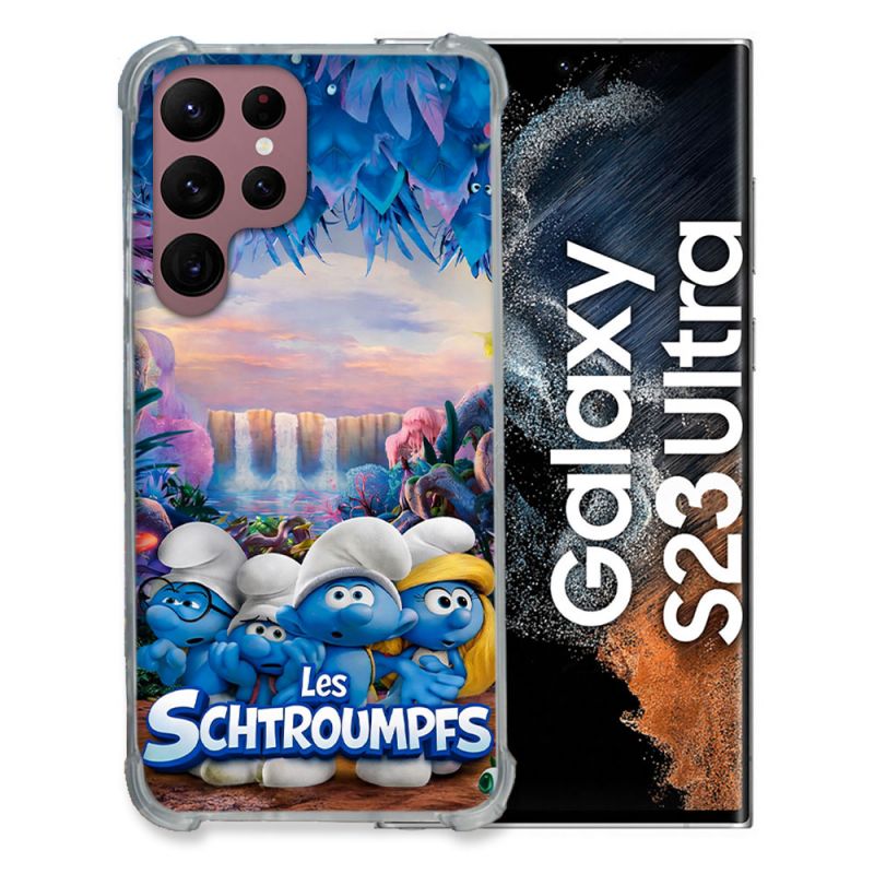 Coque Renforcée Pour Samsung Galaxy S23 Ultra Schtroumpfs Forêt