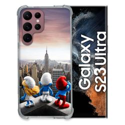 Coque Renforcée Pour Samsung Galaxy S23 Ultra Schtroumpfs New York