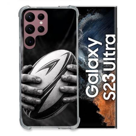 Coque Renforcée Pour Samsung Galaxy S23 Ultra Sport Rugby Ballon Moderne