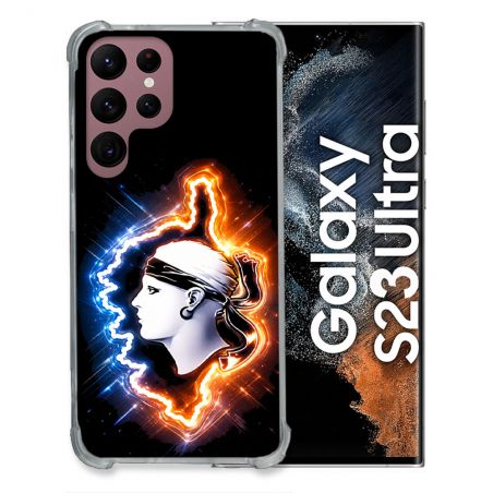 Coque Renforcée Pour Samsung Galaxy S23 Ultra Voyage Corse Brillante