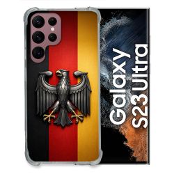 Coque Renforcée Pour Samsung Galaxy S23 Ultra Voyage Drapeau Allemagne