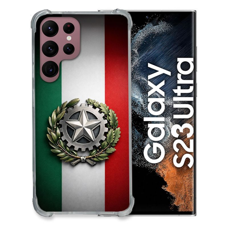 Coque Renforcée Pour Samsung Galaxy S23 Ultra Voyage Drapeau Italie