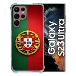 Coque Renforcée Pour Samsung Galaxy S23 Ultra Voyage Drapeau Portugal