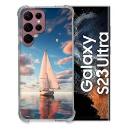 Coque Renforcée Pour Samsung Galaxy S23 Ultra Voyage Voilier Reflet
