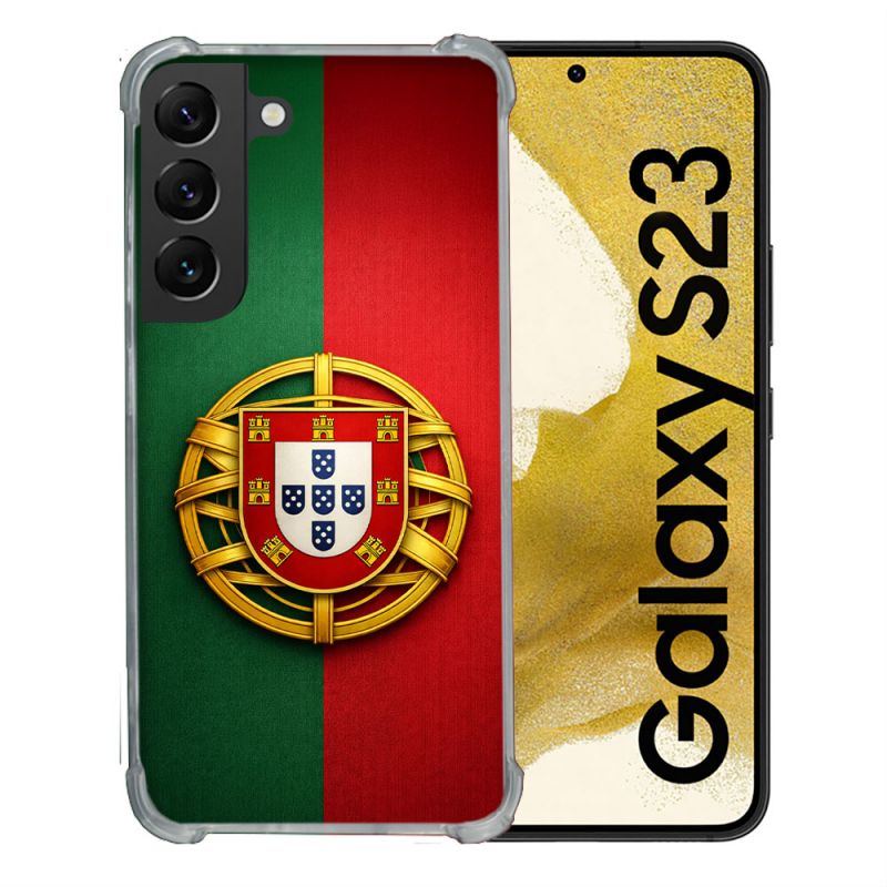 Coque Renforcée Pour Samsung Galaxy S23 Voyage Drapeau Portugal