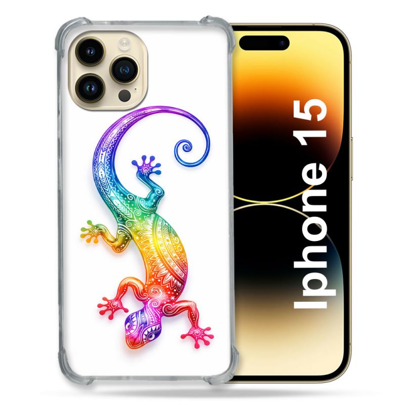 Coque Renforcée Pour Iphone 15 Animal Salamandre Color 2026