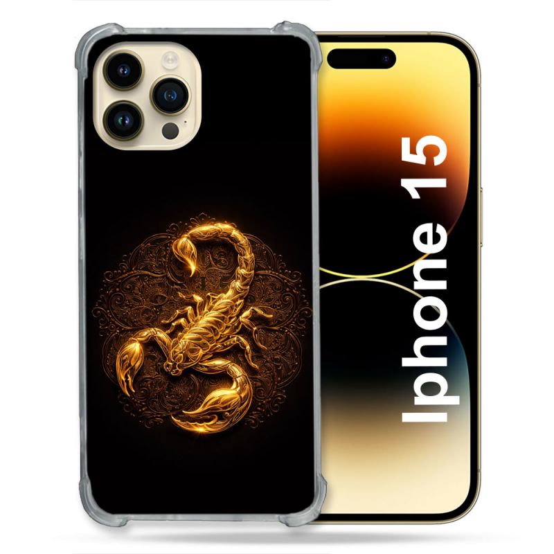 Coque Renforcée Pour Iphone 15 Animal Scorpion Fresque 2026