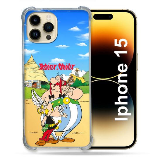 Coque Renforcée Pour Iphone 15 Astérix Obélix Color