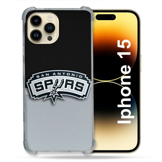 Coque Renforcée Pour Iphone 15 Basket San Antonio Spurs