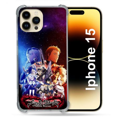 Coque Renforcée Pour Iphone 15 Manga Black Clover Affiche