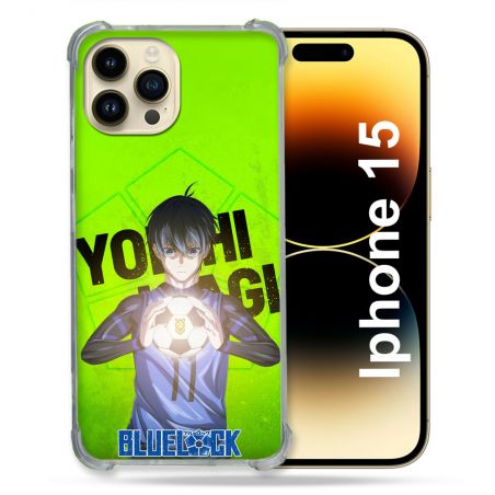 Coque Renforcée Pour Iphone 15 Manga Blue Lock Yoichi Isagi