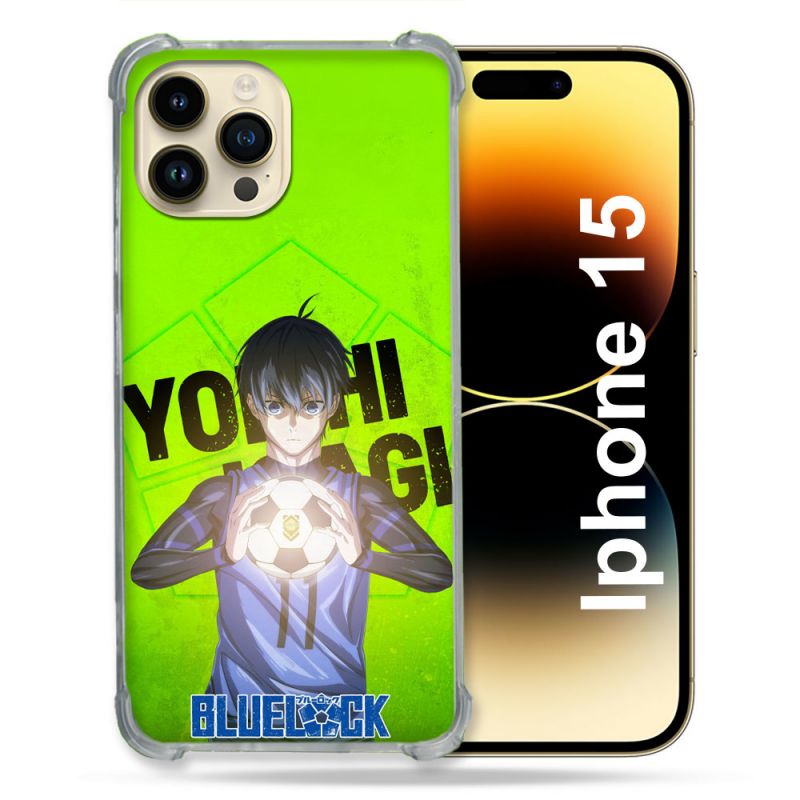 Coque Renforcée Pour Iphone 15 Manga Blue Lock Yoichi Isagi