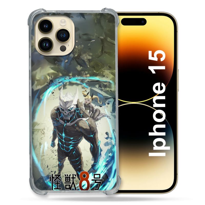 Coque Renforcée Pour Iphone 15 Manga Kaiju N° 8 Kafka Hibino