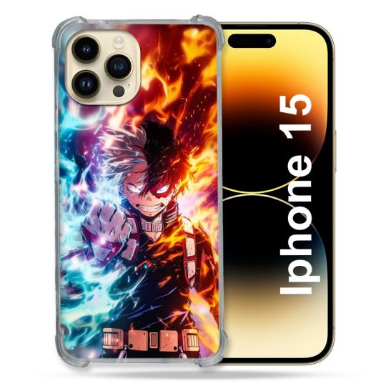 Coque Renforcée Pour Iphone 15 Manga My Hero Academia Shoto Portrait