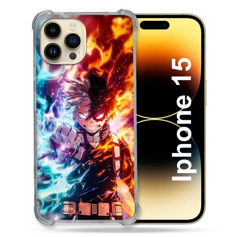 Coque Renforcée Pour Iphone 15 Manga My Hero Academia Shoto Portrait