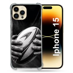 Coque Renforcée Pour Iphone 15 Sport Rugby Ballon Moderne