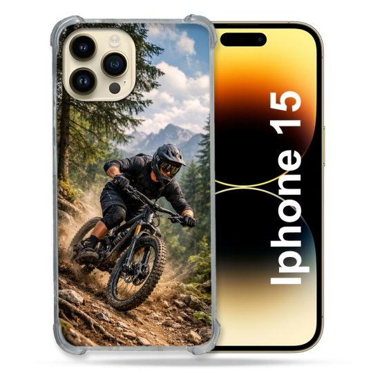 Coque Renforcée Pour Iphone 15 Sport VTT Montagne