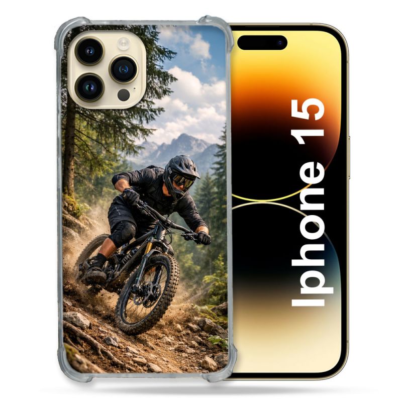 Coque Renforcée Pour Iphone 15 Sport VTT Montagne