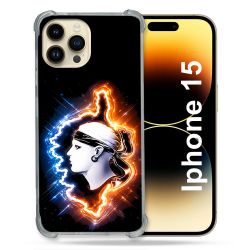 Coque Renforcée Pour Iphone 15 Voyage Corse Brillante