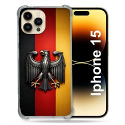 Coque Renforcée Pour Iphone 15 Voyage Drapeau Allemagne