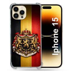 Coque Renforcée Pour Iphone 15 Voyage Drapeau Belgique