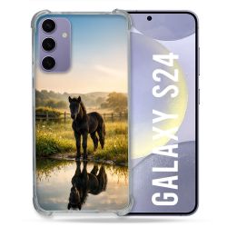 Coque Renforcée Pour Samsung Galaxy S24 Animal Cheval Reflet