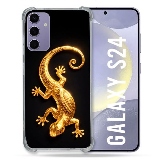 Coque Renforcée Pour Samsung Galaxy S24 Animal Lezard Noir 2026