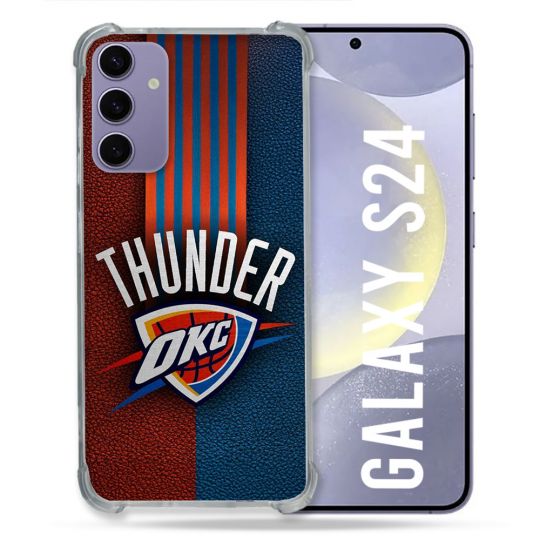 Coque Renforcée Pour Samsung Galaxy S24 Basket Oklahoma City Thunder