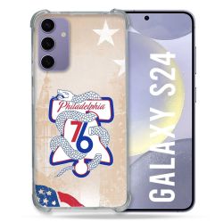Coque Renforcée Pour Samsung Galaxy S24 Basket Philadelphia 76ers