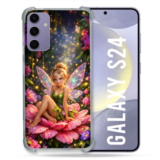 Coque Renforcée Pour Samsung Galaxy S24 Fantastique Fee Fleur